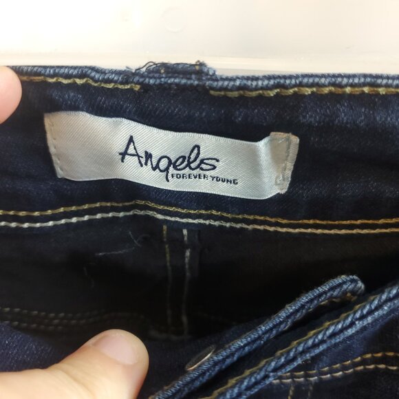 Angels Forever Young Womens Sz 18W Dark Blue Wash Skinny Jeans - Picture 4 of 12